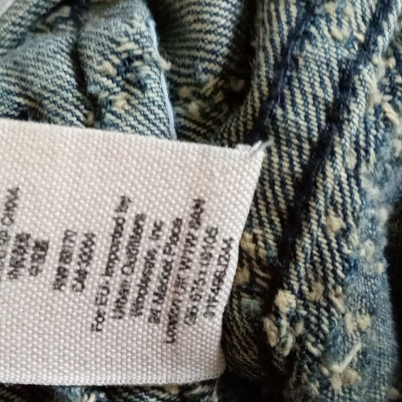 Free People punched chevron moto jacket Chevy Blue - Picture 6 of 10